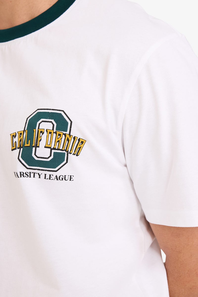 ديفاكتو تيشيرت قطن نص كم قصة عادية برقبة مستديرة - Image 4